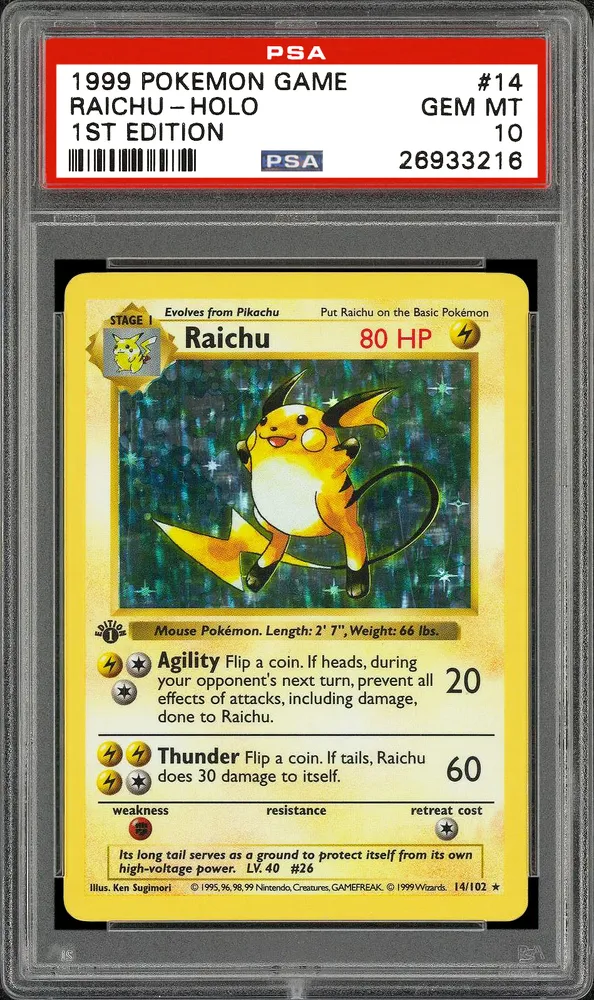 Raichu - Holo 1st Edition